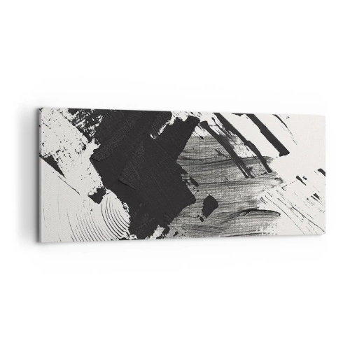 Impression sur toile - Image sur toile - Abstraction – expression du noir - 100x40 cm