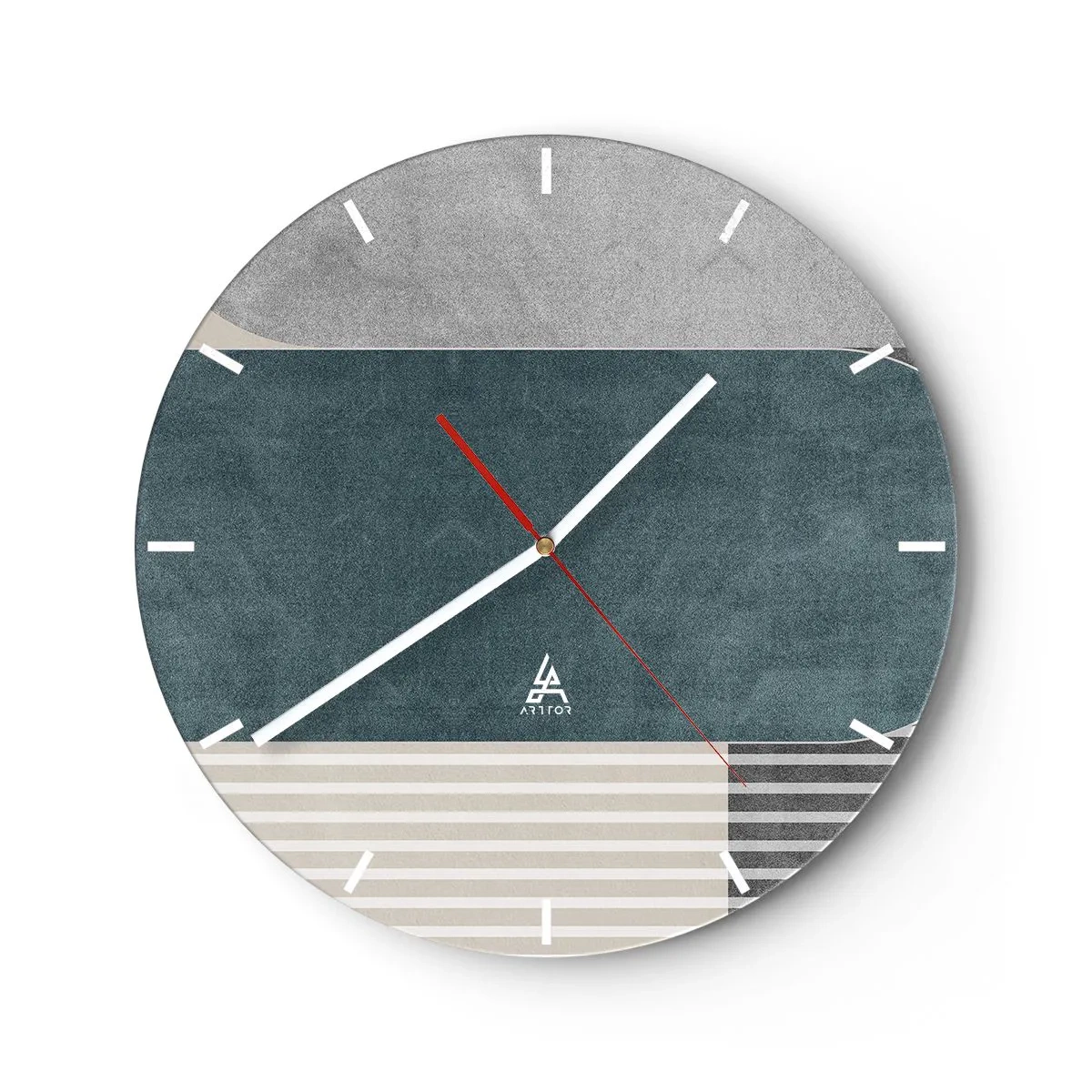 Horloge murale - Pendule murale - Composition de niveaux - 40x40 cm