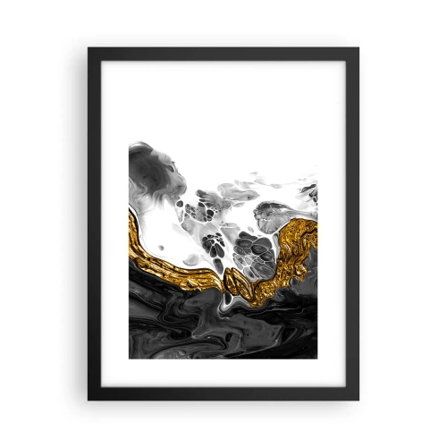 Affiche dans un cadre noir - Poster - Composition organique - 30x40 cm