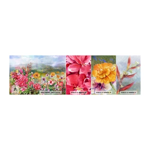 Échantillon de Papier Peint Autocollant Deluxe Sticker - Un jardin devenu fou - Fleurs, Jardin, Nature - 100x30 cm