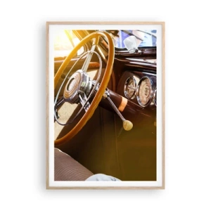 Affiche dans un chêne clair - Poster - Souffle de luxe venu du passé - 70x100 cm