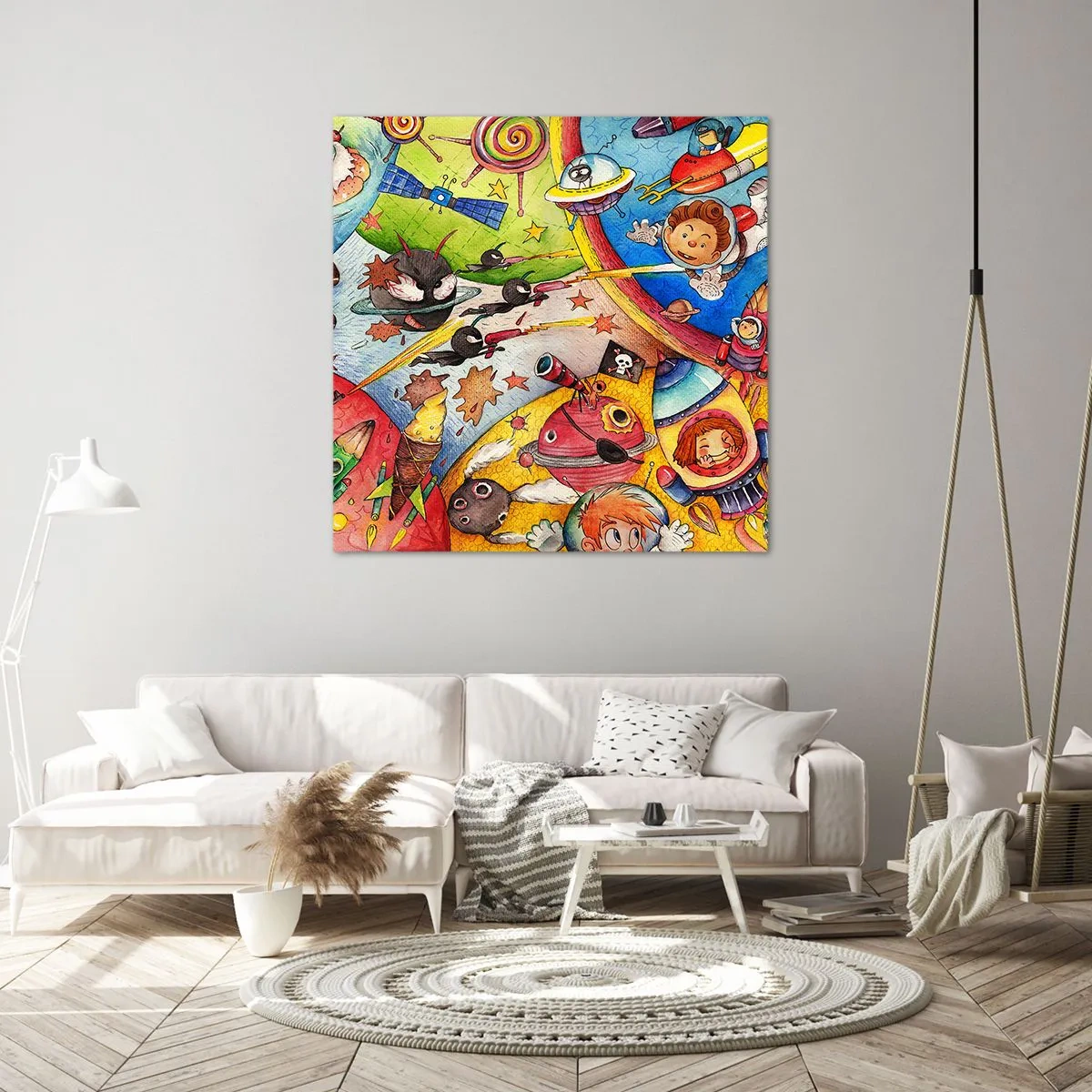Impression sur toile - Image sur toile - Grande aventure spatiale - 60x60 cm