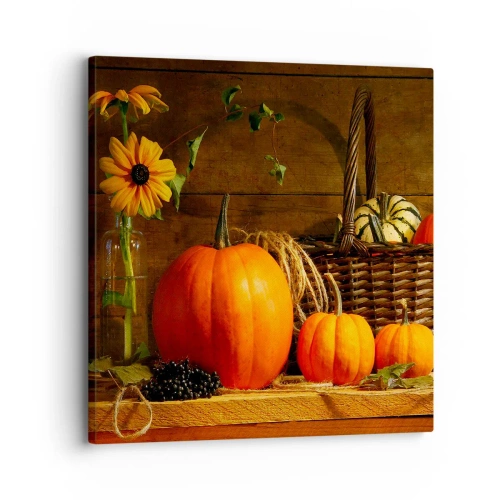 Impression sur toile - Image sur toile - Une composition rustique - cadeaux d'automne - 30x30 cm