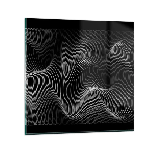 Impression sur verre - Image sur verre - Danse de lumière dans l'espace - 40x40 cm