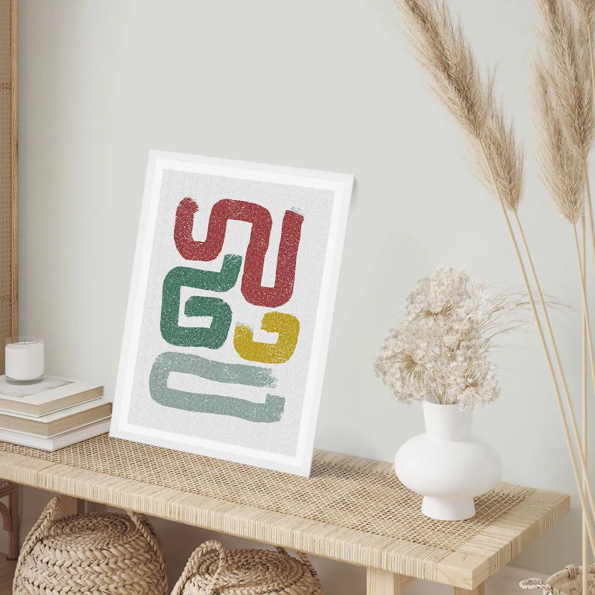 Affiche dans un cadre blanc - Poster - Dans une langue inconnue - 30x40 cm