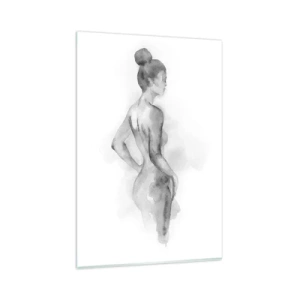 Impression sur verre - Image sur verre - Croquis à l'aquarelle d'une silhouette féminine - 80x120cm - Belle comme une peinture - Décoration murale moderne pour le salon et la chambre ARTTOR