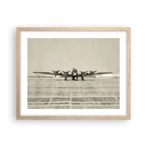 Affiche dans un chêne clair - Poster - Toujours prêt! - 50x40 cm