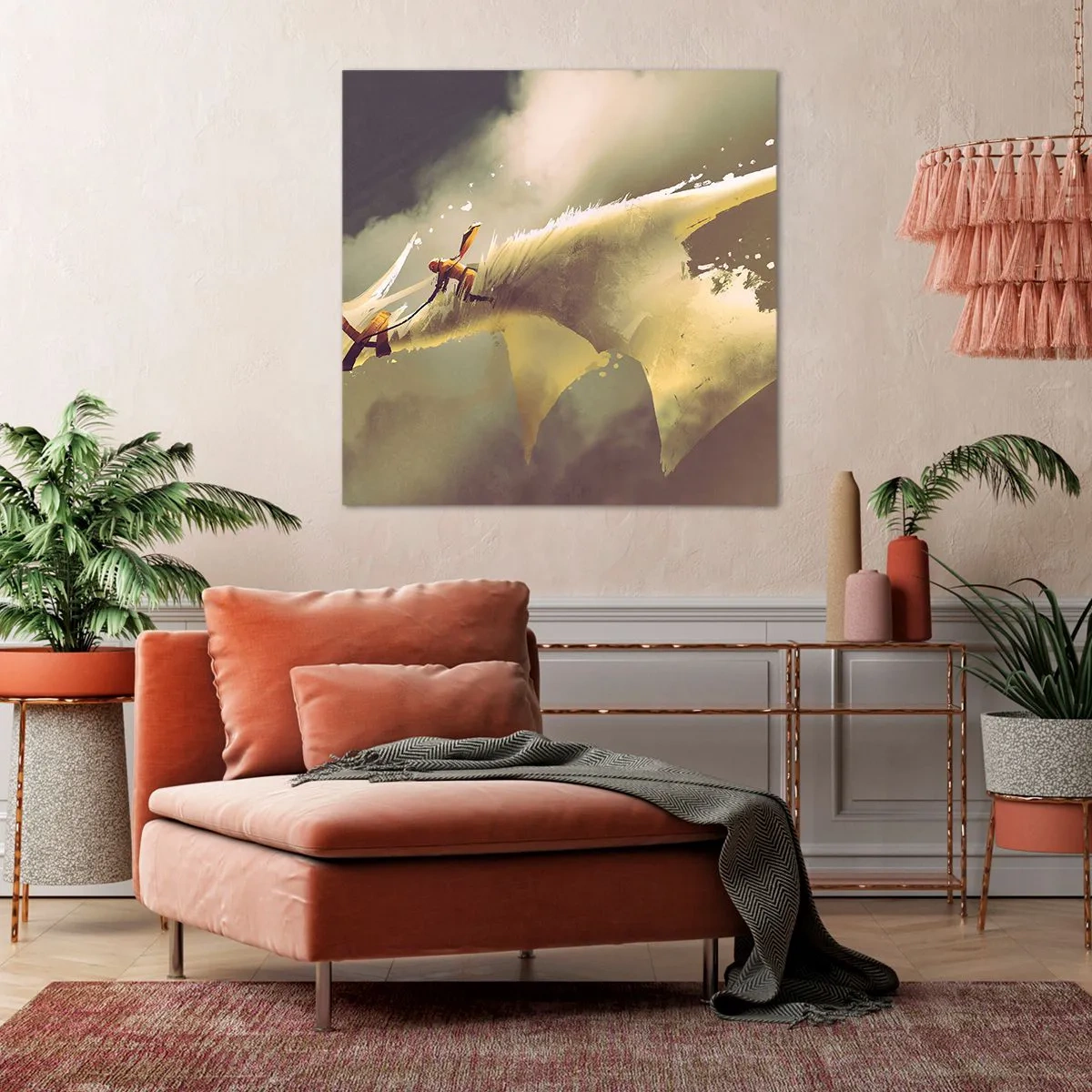 Impression sur toile - Image sur toile - Le monde à la rescousse - 40x40 cm