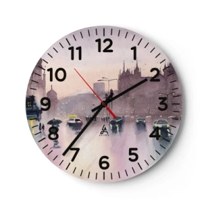 Horloge murale - Pendule murale - Dans une brume pluvieuse - 40x40 cm