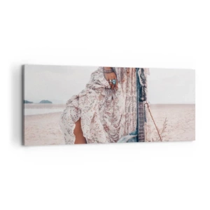 Impression sur toile - Image sur toile - Enfant de fleur en route - 100x40 cm