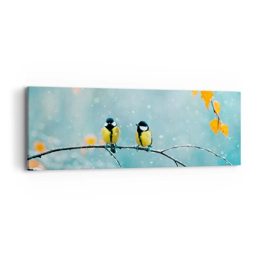 Impression sur toile - Image sur toile - Potins d'oiseaux - 90x30 cm