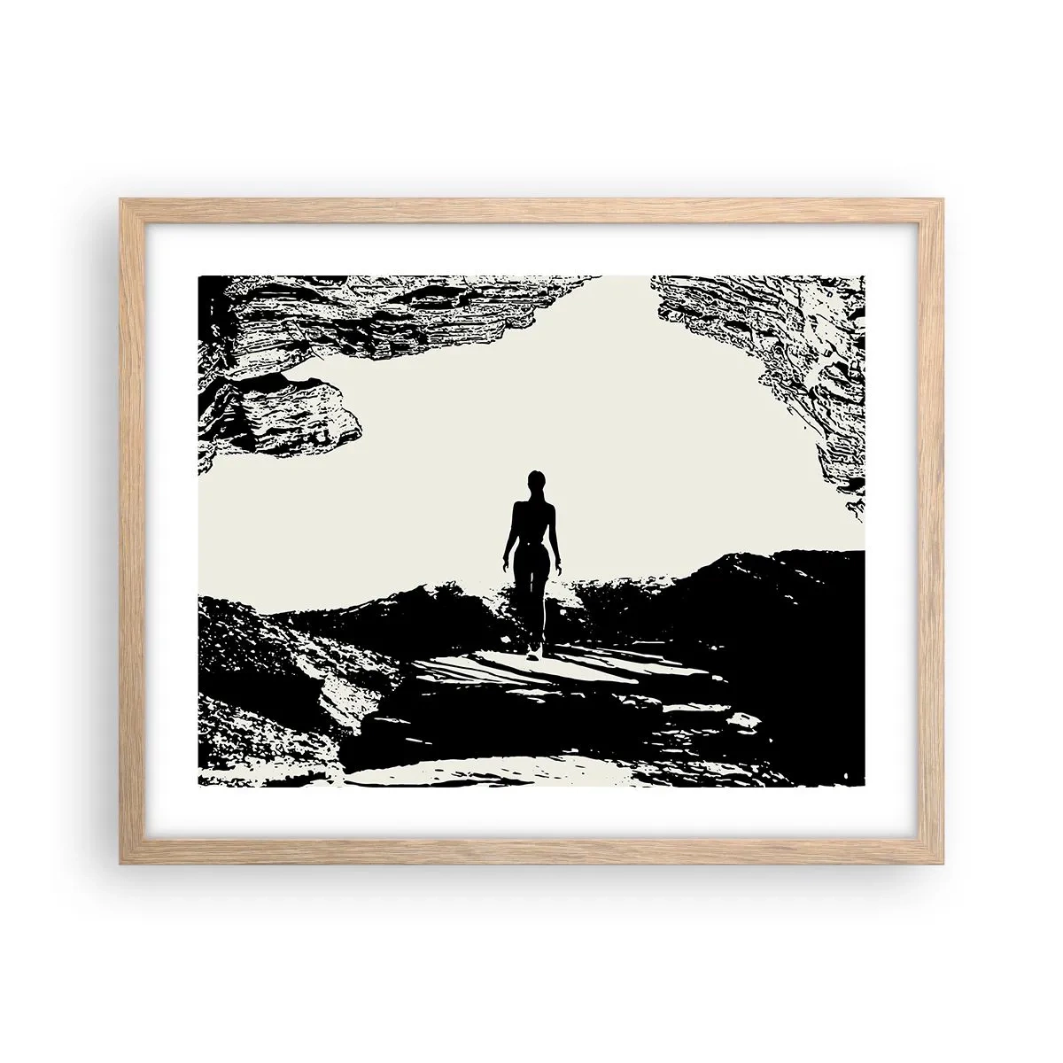 Affiche dans un chêne clair - Poster - Nouveau look - 50x40 cm