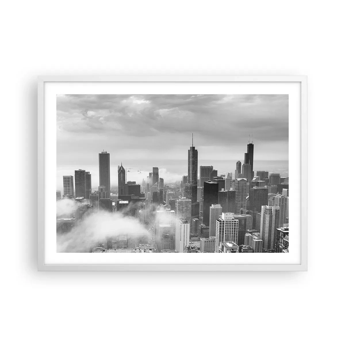 Affiche dans un cadre blanc - Poster - Paysage américain - 70x50 cm
