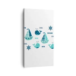 Impression sur toile - Image sur toile - À travers les mers et les océans - 45x80 cm