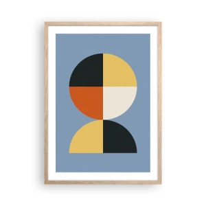 Affiche dans un chêne clair - Poster - Regarde et compte - 50x70 cm