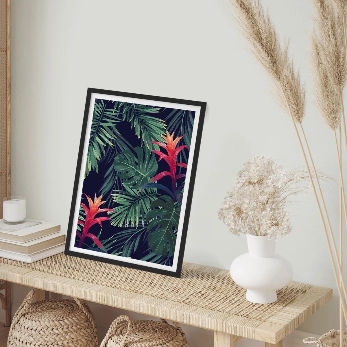 Affiche dans un cadre noir - Poster - immergé dans la nature - 70x100 cm