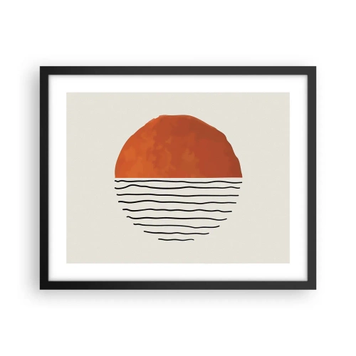 Affiche dans un cadre noir - Poster - Dans un climat japonnais - 50x40 cm