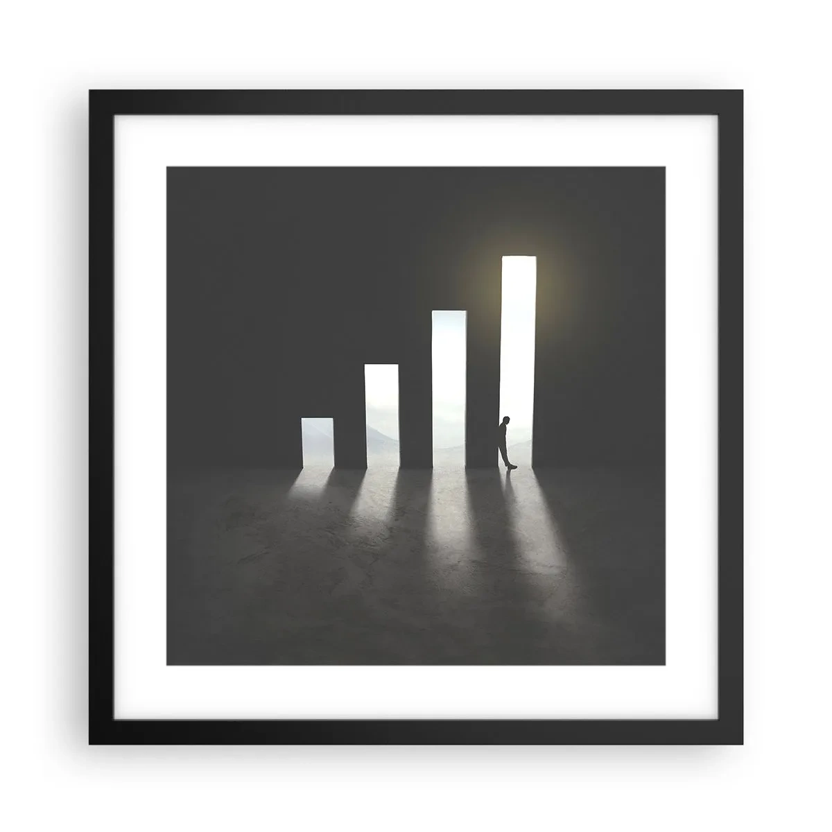 Affiche dans un cadre noir - Poster - Succès – impression - 40x40 cm