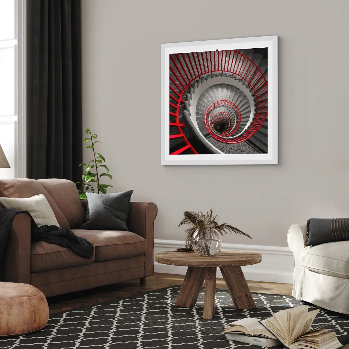 Affiche dans un cadre blanc - Poster - Amusement architectural - 40x40 cm