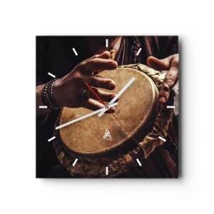 Horloge murale - Pendule murale - Au rythme du coeur - 40x40 cm