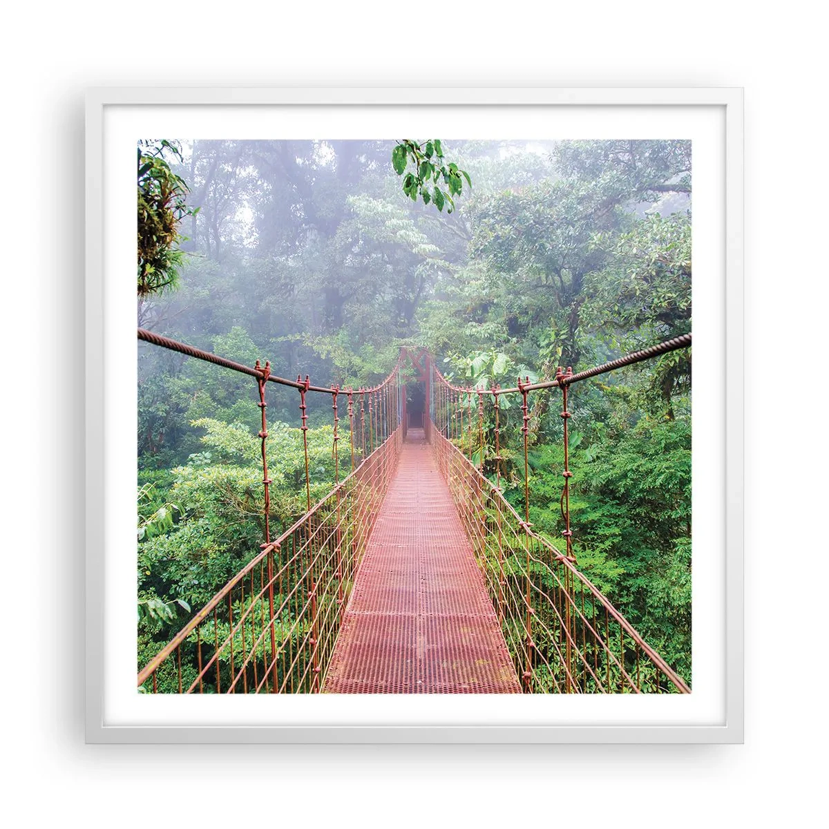 Affiche dans un cadre blanc - Poster - Suspendu sur les couronnes - 60x60 cm