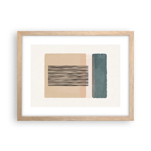 Affiche dans un chêne clair - Poster - Tout est en ordre - 40x30 cm