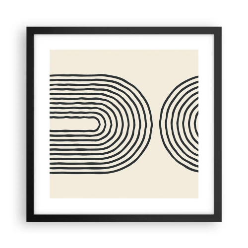 Affiche dans un cadre noir - Poster - Dans un instant... - 40x40 cm