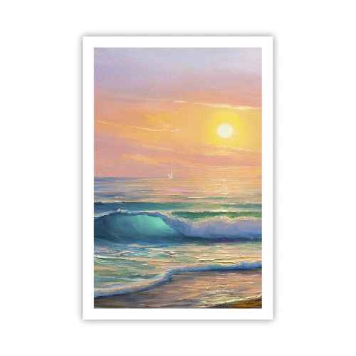 Affiche - Poster - Le chant turquoise des vagues - 61x91 cm