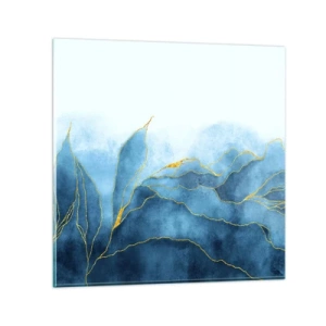 Impression sur verre - Image sur verre - Bleu doré - 60x60 cm