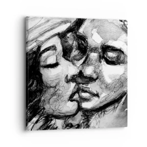 Impression sur toile - Image sur toile - Un moment tendre - 30x30 cm