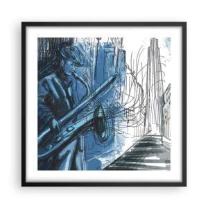 Affiche dans un cadre noir - Poster - Rhapsodie urbaine - 50x50 cm