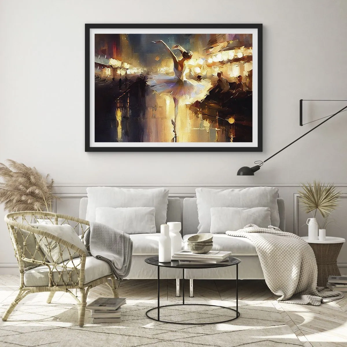 Affiche dans un cadre noir - Poster - Miracle dans la rue - 40x30 cm