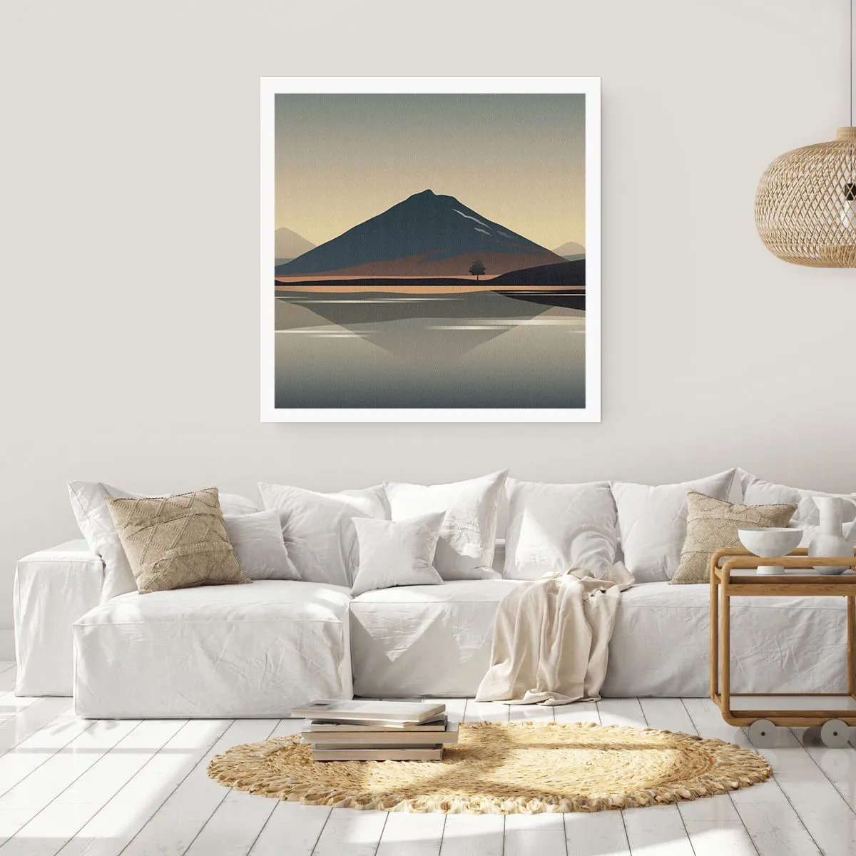 Affiche - Poster - Reflet de miroir - 40x40 cm