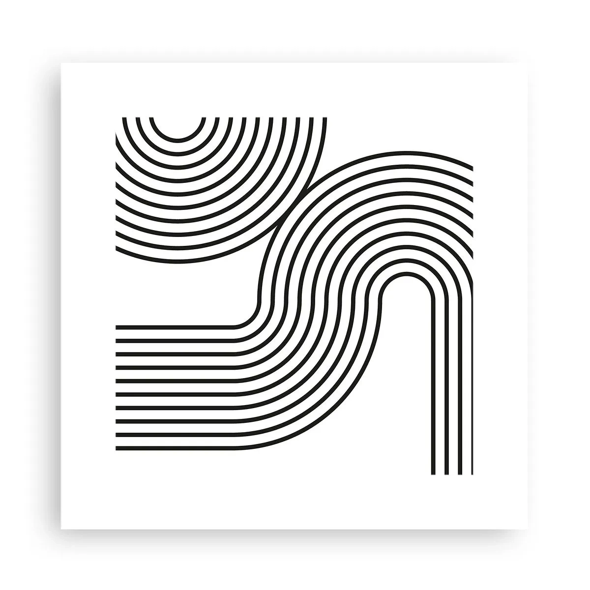 Affiche - Poster - En plein virage - 30x30 cm