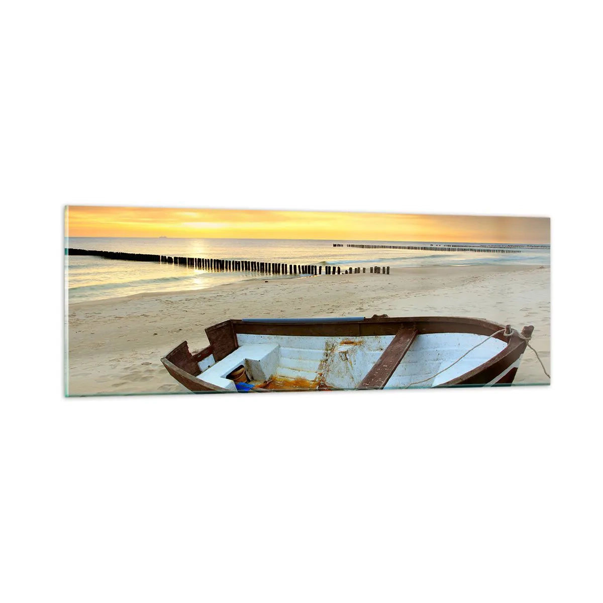 Impression sur verre - Image sur verre - Il n'y a pas de plus belles plages - 90x30 cm