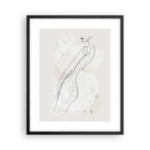 Affiche dans un cadre noir - Poster - Trompe l'oeil - 40x50 cm