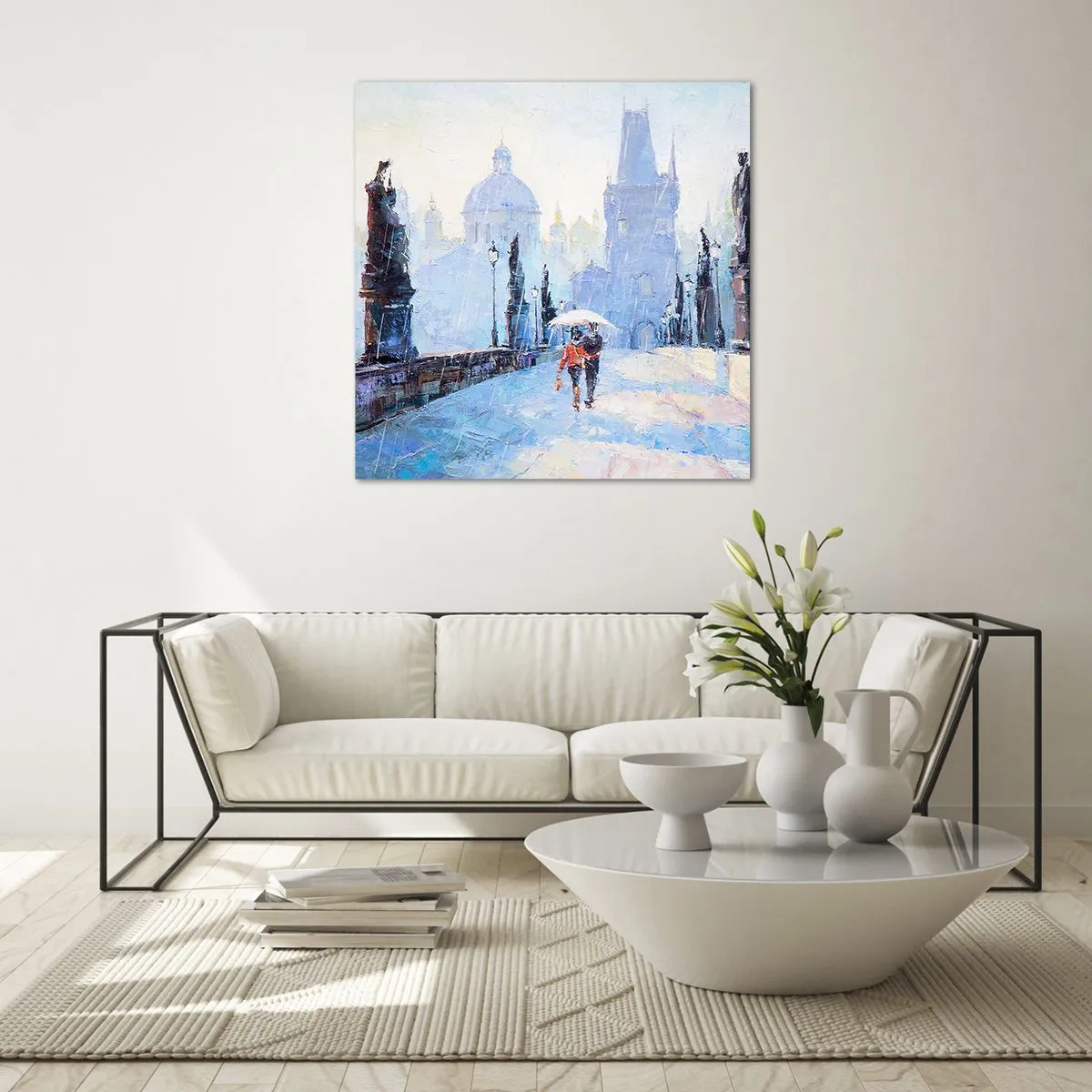 Impression sur verre - Image sur verre - La pluie a dû nous charmer - 60x60 cm