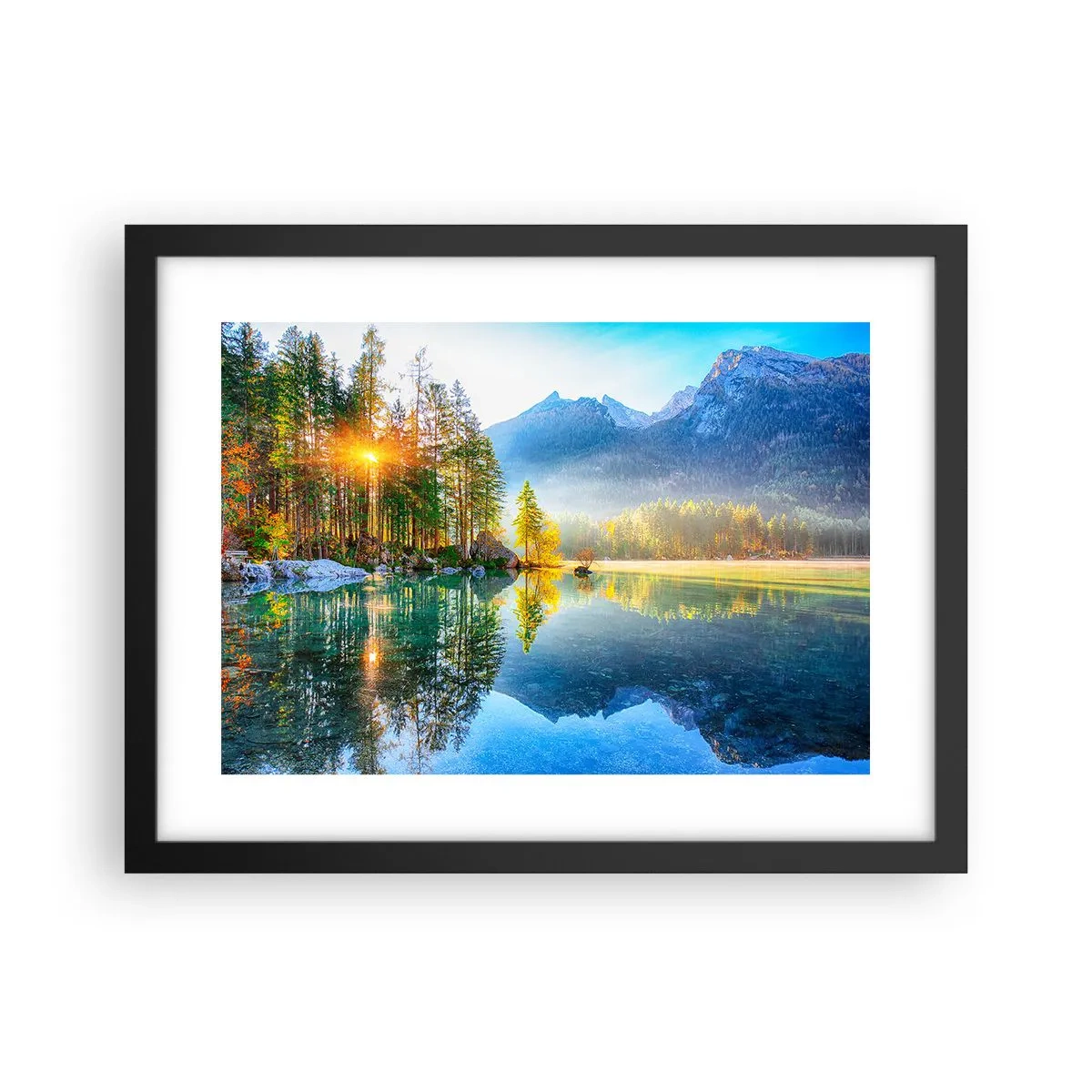 Affiche dans un cadre noir - Poster - Majesté et douceur - 40x30 cm