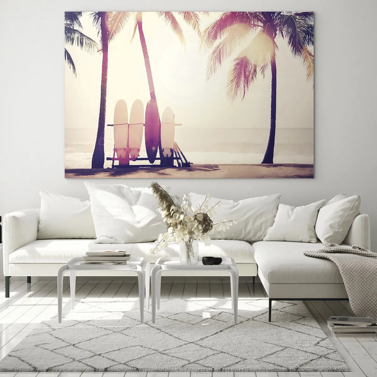 Impression sur verre - Image sur verre - Ce sera une belle journée - 100x70cm - Ca va être une journée magnifique - Décoration murale moderne pour le salon et la chambre ARTTOR