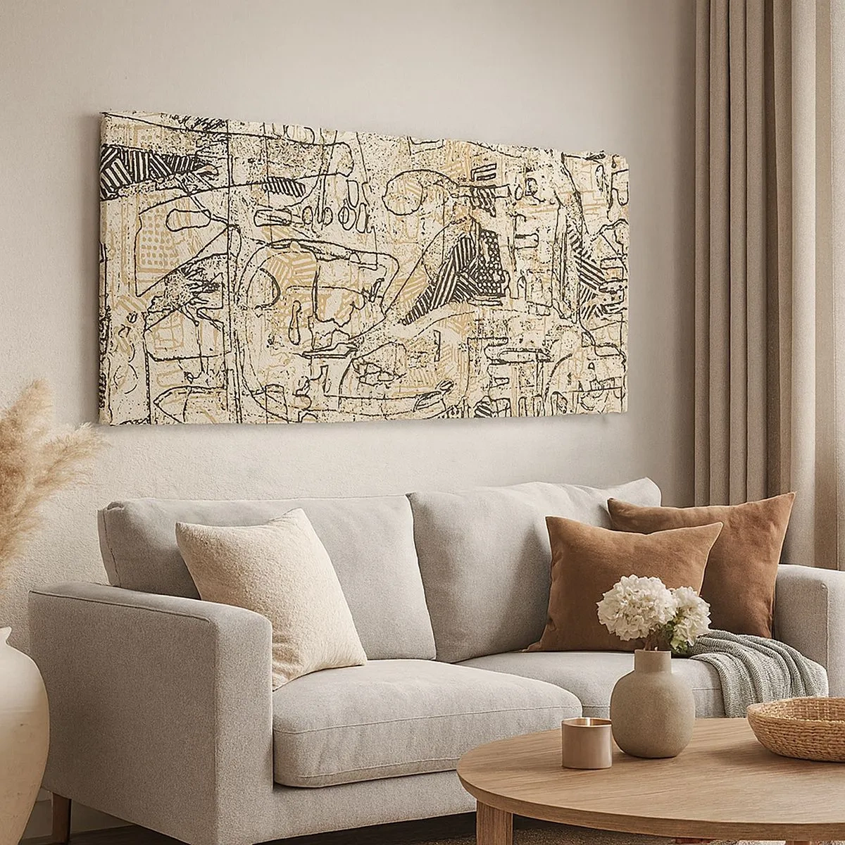 Impression sur toile - Image sur toile - Il attend d'être décodé - 100x40 cm