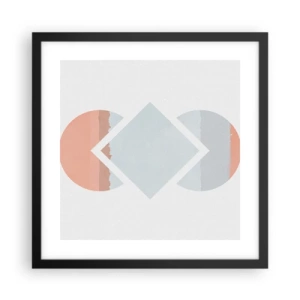 Affiche dans un cadre noir - Poster - La situation est clair - 40x40 cm