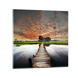 Impression sur verre - Image sur verre - Étendez vos bras - respirez - 30x30 cm