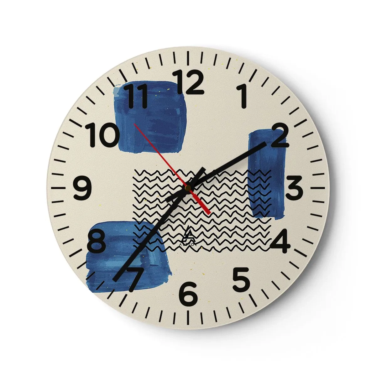 Horloge murale - Pendule murale - Quatuor abstrait - 40x40 cm