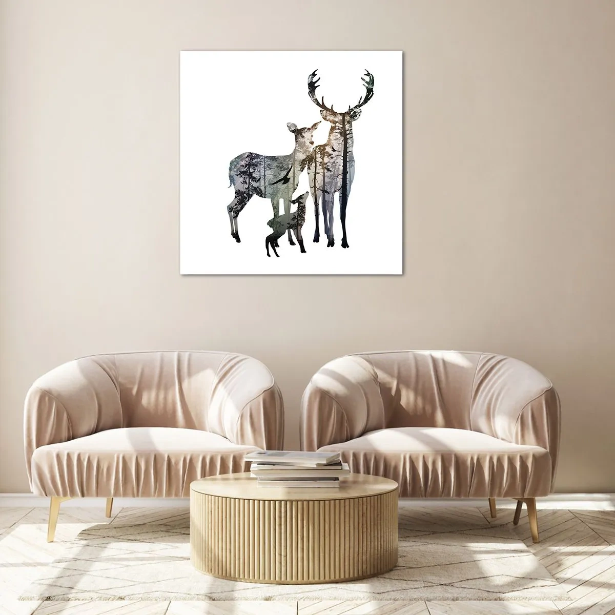 Impression sur verre - Image sur verre - Photographie de famille - 30x30 cm