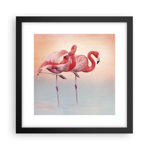 Affiche dans un cadre noir - Poster - Dans les couleurs du soleil couchant - 30x30 cm