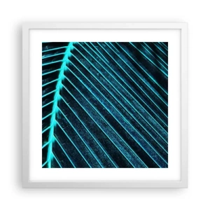 Affiche dans un cadre blanc - Poster - Texture verte - 40x40 cm