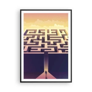 Affiche dans un cadre noir - Poster - Le temps de la décision - 70x100 cm