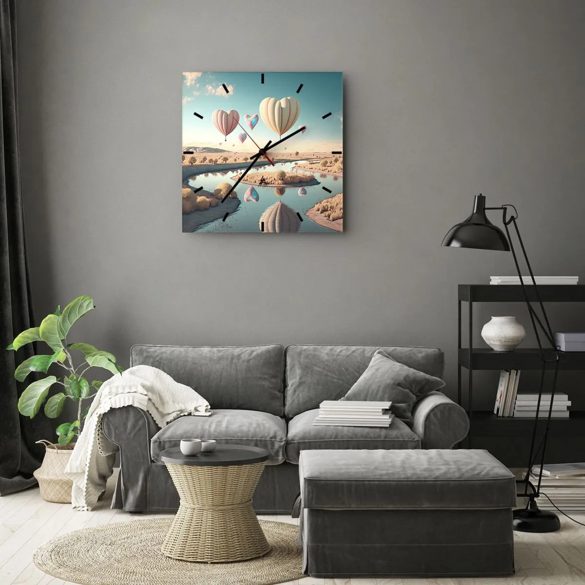 Horloge murale - Pendule murale - L'amour te permet de t'élever - 30x30 cm