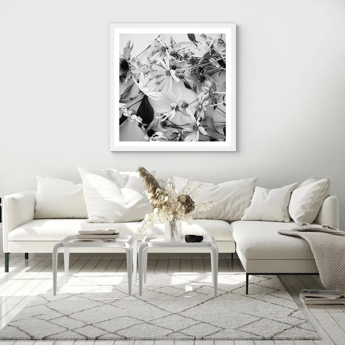 Affiche dans un cadre blanc - Poster - Non-un bouquet de fleurs - 30x30 cm