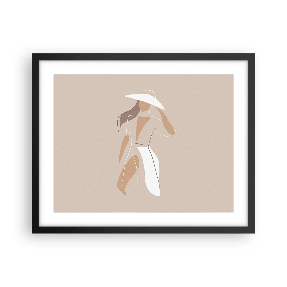 Affiche dans un cadre noir - Poster - Lea mode est un jeu - 50x40 cm